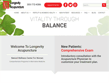 Tablet Screenshot of longevity-acupuncture.com